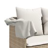 vidaXL 5-delige Loungeset met kussens poly rattan beige