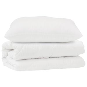 vidaXL Dekbed Set met kussen 2 pcs Wit Microfibre