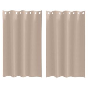 vidaXL Zwart-out Gordijnen met Ringen 2 pcs Taupe 175 x 140 cm
