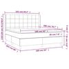 vidaXL Boxspring met matras en LED stof zwart 160x200 cm