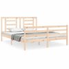 vidaXL Bedframe met hoofdbord massief hout