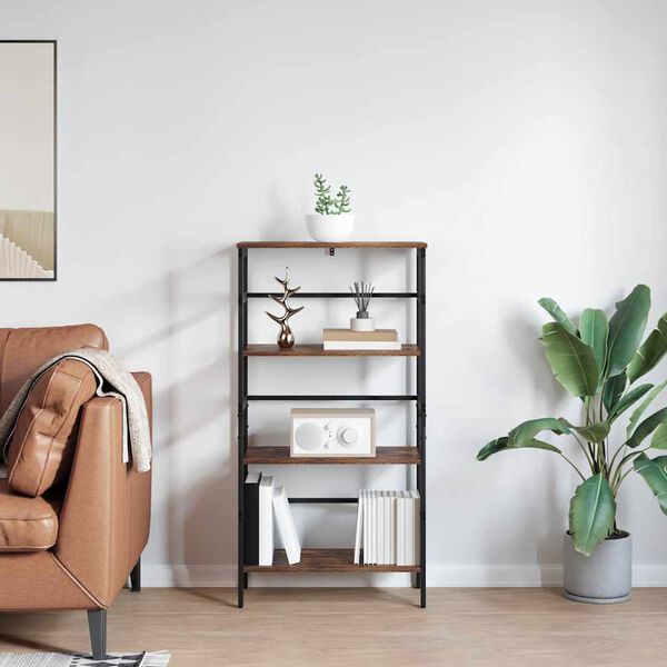 vidaXL Boekenkast Gerookt eiken 60 x 29,5 x 115 cm Bewerkt hout