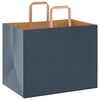 vidaXL Papieren zakken 250 st met hengsels 32x22x24 cm blauw