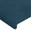 vidaXL Hoofdbord met randen 83x23x118/128 cm fluweel donkerblauw