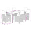 vidaXL 7-delige Bistroset met kussens poly rattan beige