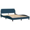 vidaXL Bed met matras "Hanko" fluweel blauw 140x200 cm