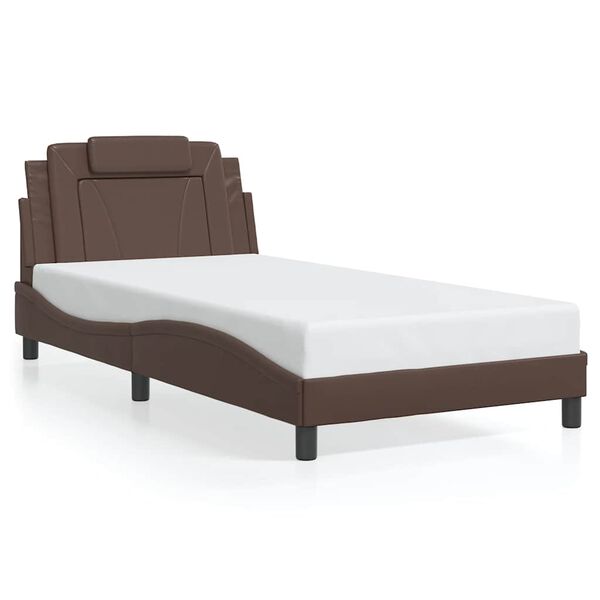 vidaXL Bedframe "Viana" zonder matras kunstleer bruin 100x200 cm