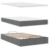 vidaXL Ottoman bed met matras 120x190 cm stof donkergrijs