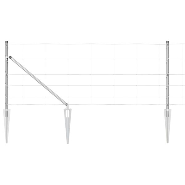 vidaXL Afrasteringspaal Gegalvaniseerd 100 x 0,8 m Staal