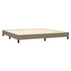 vidaXL Boxspring met matras stof taupe 200x200 cm