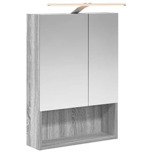 vidaXL Badkamer spiegelkast met plank Grijs Sonoma 50 x 14,5 x 70 cm