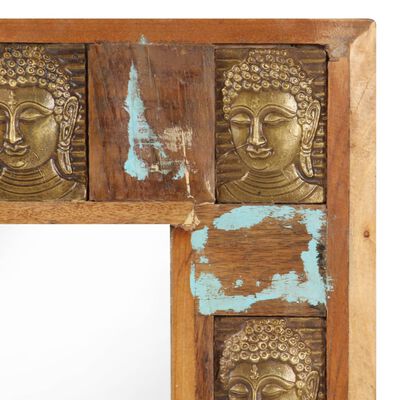 vidaXL Spiegel boeddha 110x50 cm massief gerecycled hout