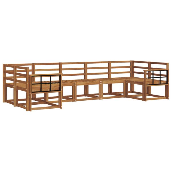 vidaXL Buiten bankenset 7 pcs Naturel Massief Acaciahout