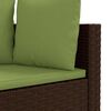 vidaXL 7-delige Loungeset met kussens poly rattan bruin