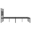 vidaXL Bedframe met hoofdbord metaal zwart 140x190 cm