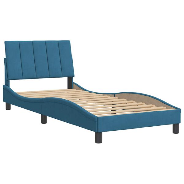 vidaXL Bedframe zonder matras "Hanko" fluweel blauw 80x200 cm