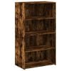 vidaXL Hoge kast 70x41x124 cm bewerkt hout gerookt eikenkleurig
