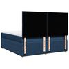 vidaXL Boxspring met matras stof blauw 200x200 cm