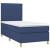 vidaXL Boxspring met matras en LED stof blauw 100x200 cm