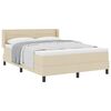 vidaXL Boxspringbed met hoofdeinde Cr&egrave;me 200 x 160 cm Stof