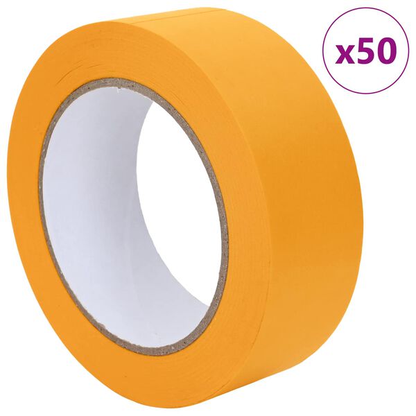 vidaXL Verf Maskertapes 50 pcs Geel 38mm x 50m Papier