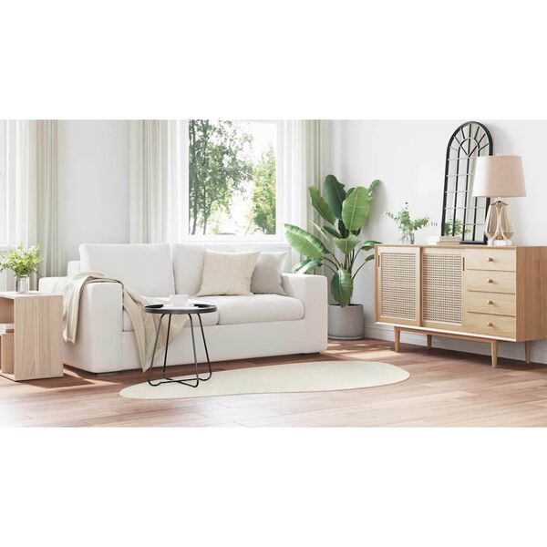 vidaXL Tapijt HUARTE Crème 100 x 200 cm Polyester