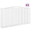 vidaXL Schanskorven 5 st gewelfd 400x50x200/220 cm ijzer