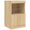 vidaXL Dressoir met LED-verlichting 123x37x67 cm sonoma eikenkleurig