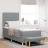 vidaXL Boxspring bed met matras Lichtgrijs 90 x 190 cm Stof