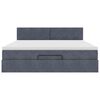 vidaXL Ottoman bed met matras 180x200cm fluweel donkergrijs