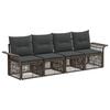 vidaXL Tuinbankenset 4 st Grijs poly rattan