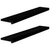 vidaXL Vensterbanken 2 st 110x20x2 cm massief eikenhout bruin-zwart