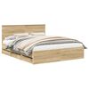 vidaXL Bedframe met lade Sonoma Eiken 160 x 200 cm Ingenieurshout