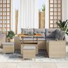 vidaXL Tuin Sofa Set met kussen met opslag 8 pcs Beige en Licht Grijs