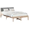 vidaXL Bedframe Bruin en donkergrijs 120 x 190 cm Massief grenenhout