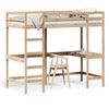 vidaXL Hoogslaper mer bureau massief grenenhout 100x200 cm