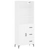 vidaXL Hoge kast 69,5x34x180 cm bewerkt hout wit