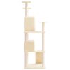vidaXL Kattenmeubel met sisal krabpalen 153 cm crèmekleurig