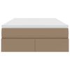 vidaXL Opbergbed met matras Cappuccino 120 x 190 cm Nep Leer