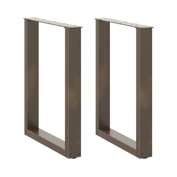 vidaXL Eettafelpoten 2 st U-vormig 60x(72-73) cm staal naturel