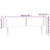 vidaXL Hoofdbord met randen 203x16x78/88 cm stof donkergrijs