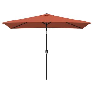 vidaXL Parasol met metalen paal 300x200 cm terracotta