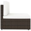vidaXL 10-delige Loungeset poly rattan bruin