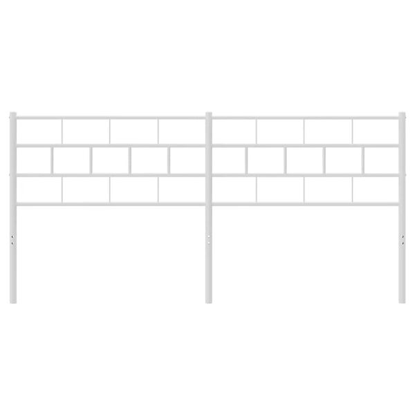 vidaXL Hoofdbord 193 cm metaal wit