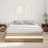vidaXL Opbergbedframe artisanaal eikenkleurig 236.5 x 180 x 31.5 cm