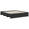 vidaXL Bedframe met hoofdeinde Zwart 200 x 200 cm Bewerkt hout