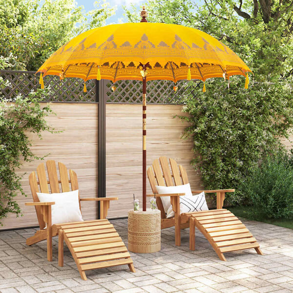 vidaXL Balinese Parasol Geel 215 x 215 x 260 cm