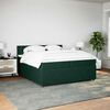 vidaXL Boxspring met matras fluweel donkergroen 200x200 cm