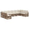 vidaXL Tuinbankenset 10 st Beige poly rattan