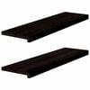 vidaXL Traptreden 2 st 90x30x2 cm massief eikenhout bruin-zwart